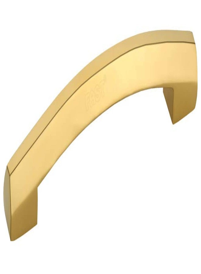 FAST CP30 S- PVD Gold C Curved Furniture Cabinet Handles for Pull Wardrobe Door, Kitchen Drawers, Dresser Drawer 2pcs (96mm, 4 Inch) - Image 1